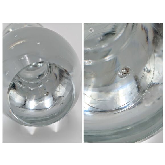 Vintage Blenko Glass Snowman 6.25" Crystal Clear Figurine Paperweight 711A 76A - Picture 2 of 13